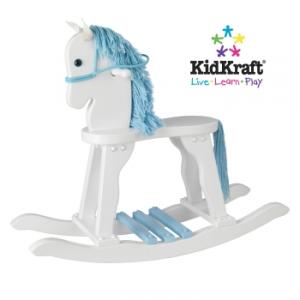 Kidkraft "White + Blue" Derby Rocking Horse *NEW*